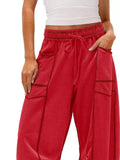 Drawstring Wide Leg Pants - CELIVINE