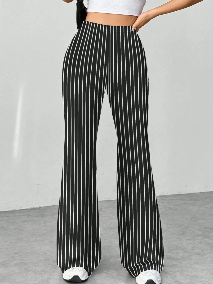 High Waisted Flare Pants - CELIVINE