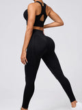 Round Neck Wide Strap Tank and Leggings Active Set - CELIVINE