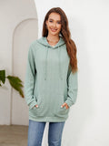 Raglan Sleeve Front Pocket Hoodie - CELIVINE