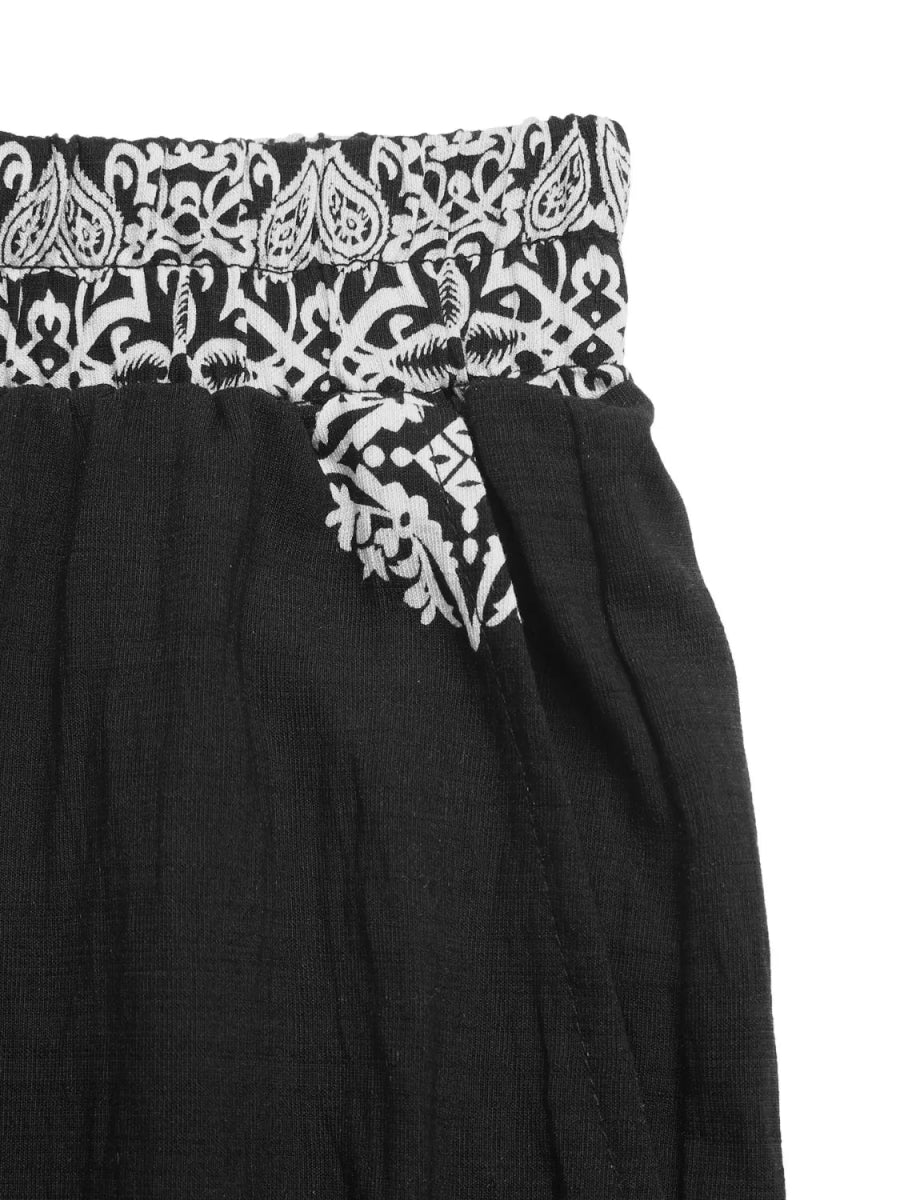 Boho Print Wide Leg Pants - CELIVINE