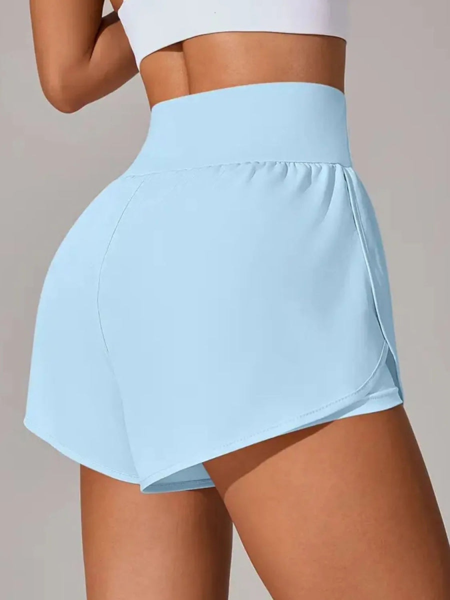 Pocketed High Waist Active Shorts - CELIVINE