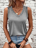Breathable V - Neck Ribbed - Band Tank Top - CELIVINE