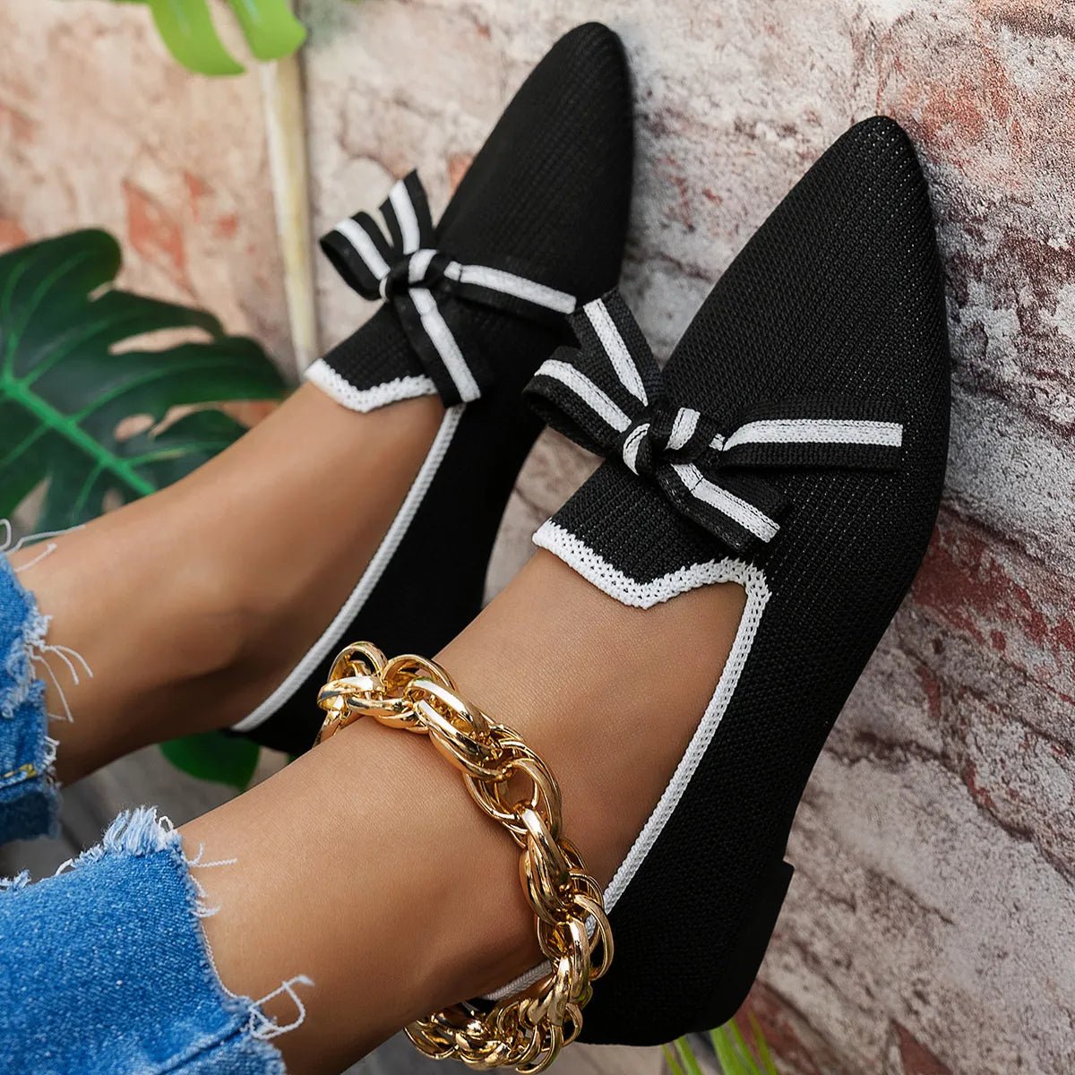Point Toe Flats Slip - Ons - CELIVINE