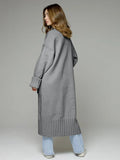 Pocketed Open Front Dropped Shoulder Cardigan - CELIVINE