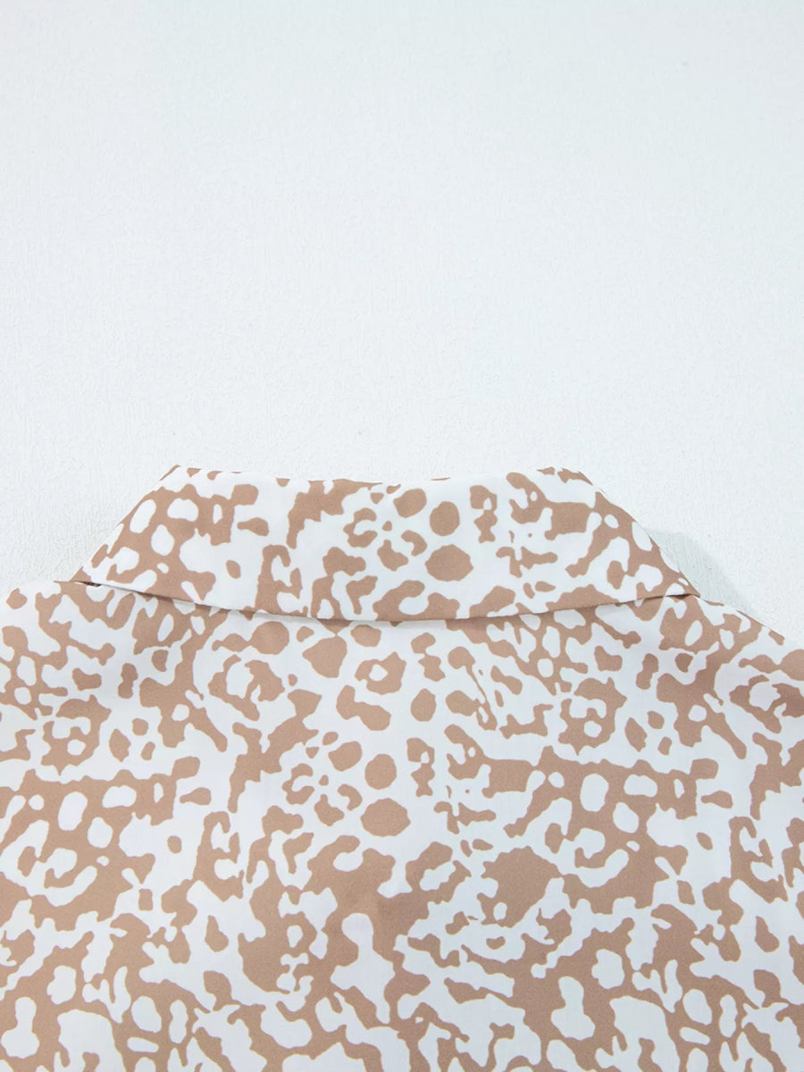 Leopard Striped Western Casual Shirt - CELIVINE