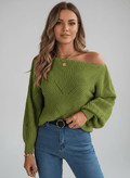 Openwork Long Sleeve Sweater - CELIVINE