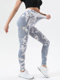 Tie - Dye High Waist Active Leggings - CELIVINE