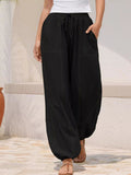 Wide Leg Drawstring Pants - CELIVINE