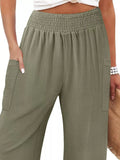 Elastic Waist Pants - CELIVINE
