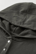 Quarter - Snap Dropped Shoulder Hoodie - CELIVINE