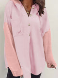 Drawstring Button Front Hoodie - CELIVINE