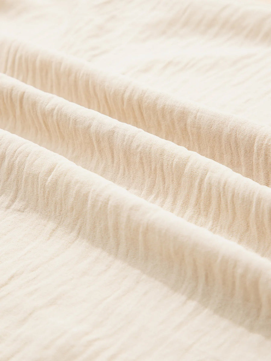 Texture Ruffle Trim V - Neck Tank Top - CELIVINE