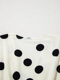 Polka Dot Surplice Puff Sleeve Mini Dress - CELIVINE