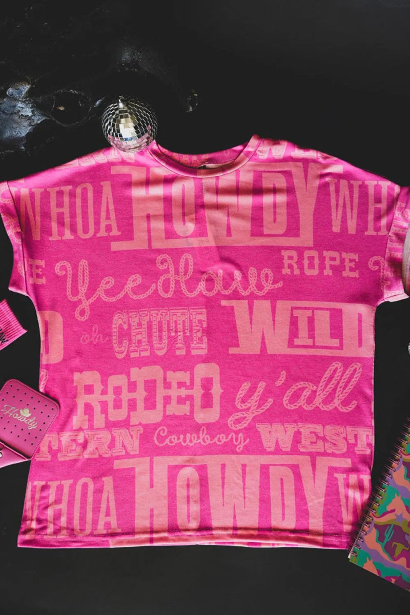 Letter Printed Round Neck Short Sleeve T-Shirt - CELIVINE