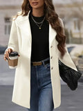 Single - Breasted Longline Blazer Coat - CELIVINE
