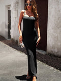 Devine Spaghetti Strap Bodyline Maxi Dress - CELIVINE