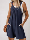 V - Neck Wide Strap Romper - CELIVINE