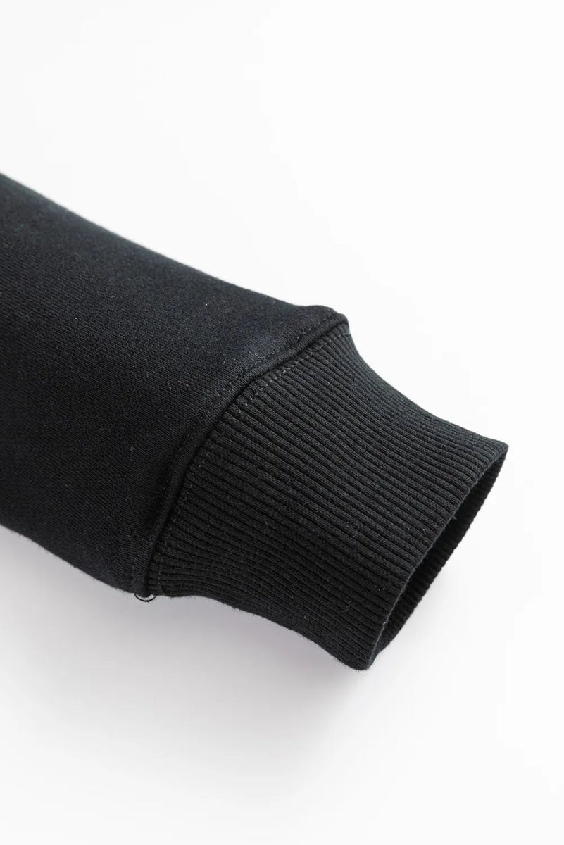 Solid Color Round Neck Long Sleeve Sweatshirt - CELIVINE