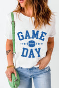 GAME DAY Round Neck Short Sleeve T-Shirt - CELIVINE