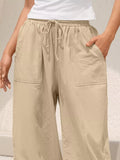 Wide Leg Drawstring Pants - CELIVINE