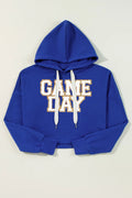 GAME DAY Drawstring Long Sleeve Hoodie - CELIVINE