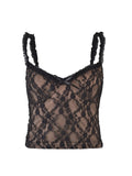 Lace Cami Top with Frill Straps - CELIVINE