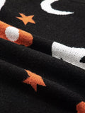 Halloween Pattern Long Sleeve Sweater - CELIVINE