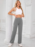 High Waist Active Pants with Pockets - CELIVINE