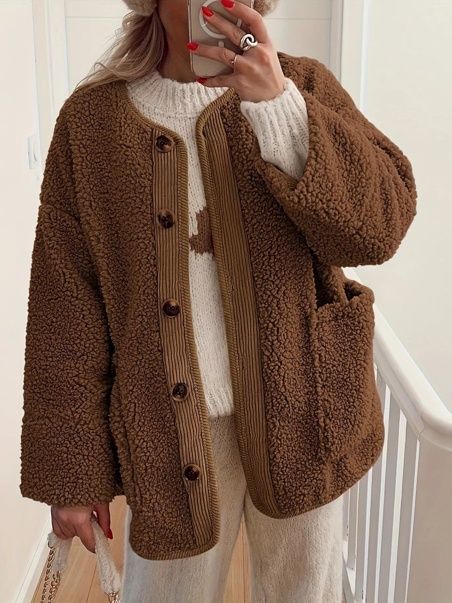 Sherpa Button - Up Outerwear - CELIVINE