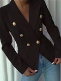 Decor Button Lapel Collar Blazer - CELIVINE