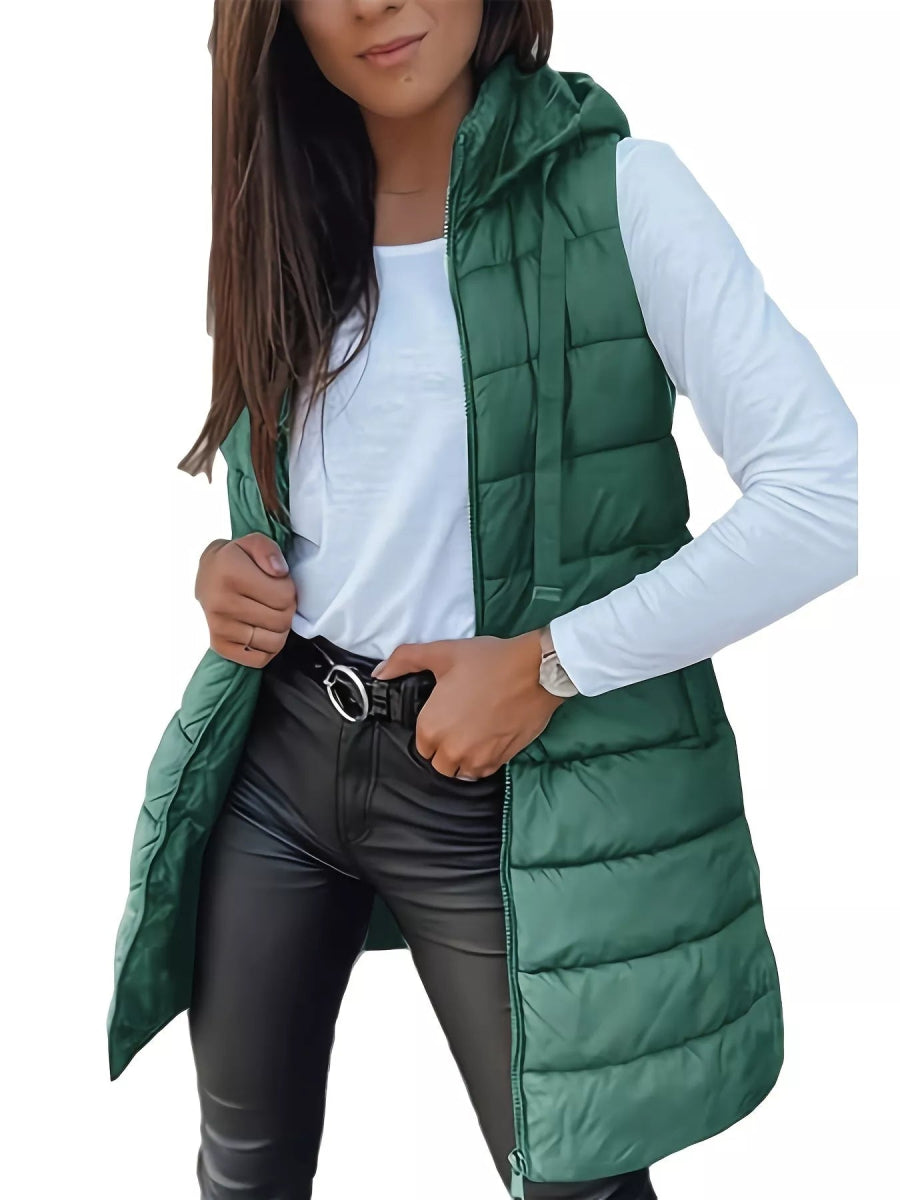 Zip Up Hooded Winter Coat - CELIVINE