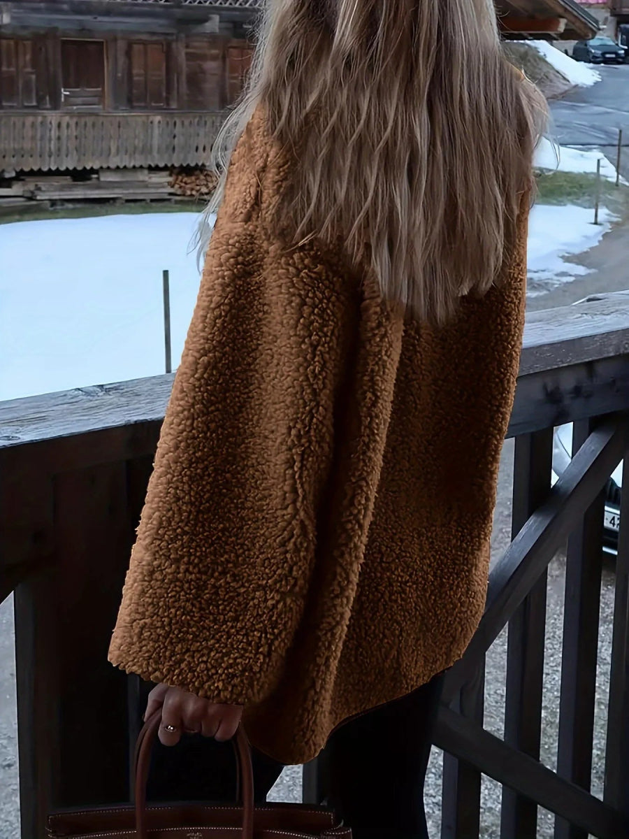 Sherpa Button - Up Outerwear - CELIVINE