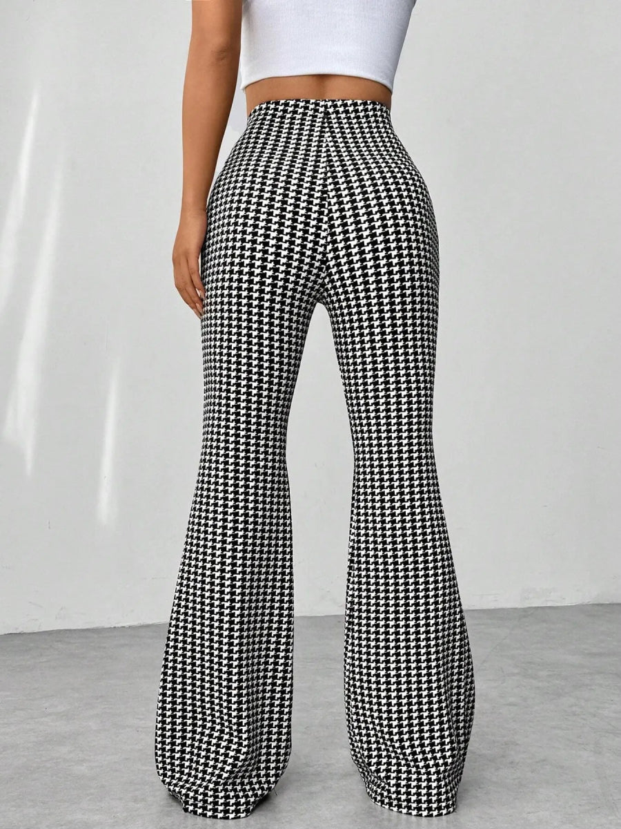 High Waisted Flare Pants - CELIVINE