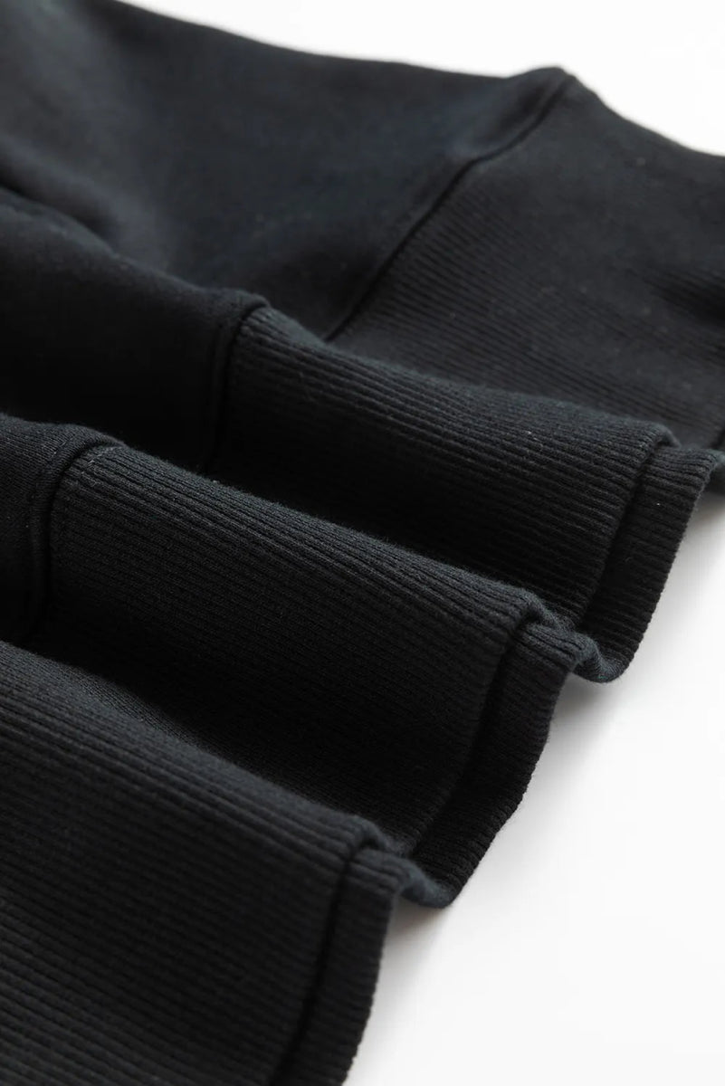 Solid Color Round Neck Long Sleeve Sweatshirt - CELIVINE