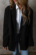 Button Up Long Sleeve Blazer - CELIVINE