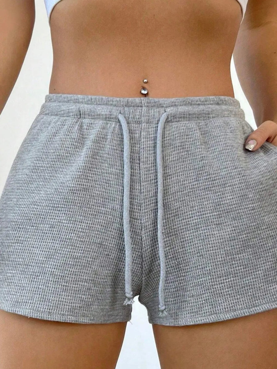 Drawstring Shorts with Pockets - CELIVINE