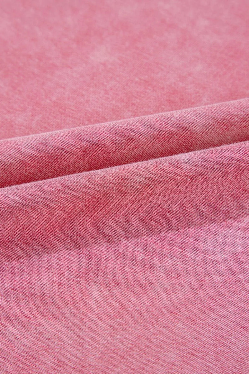 Mineral Wash Raw Edge Ruffle Mini Dress - CELIVINE