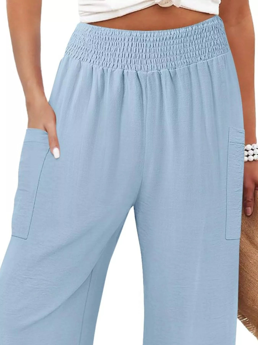 Elastic Waist Pants - CELIVINE