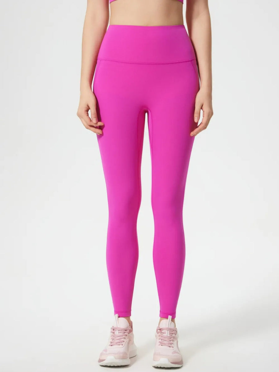 Wide Waistband Active Leggings - CELIVINE