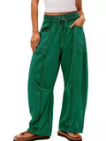 Drawstring Wide Leg Pants - CELIVINE