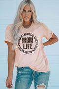 MOM LIFE Leopard Graphic Cuffed Tee - CELIVINE