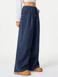Wide Leg Drawstring Pants - CELIVINE