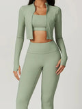 Bra Outerwear and Leggings 3 - Piece Active Set - CELIVINE