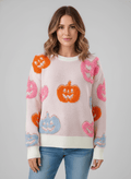 Halloween Cute Pumpkin Pattern Sweater - CELIVINE