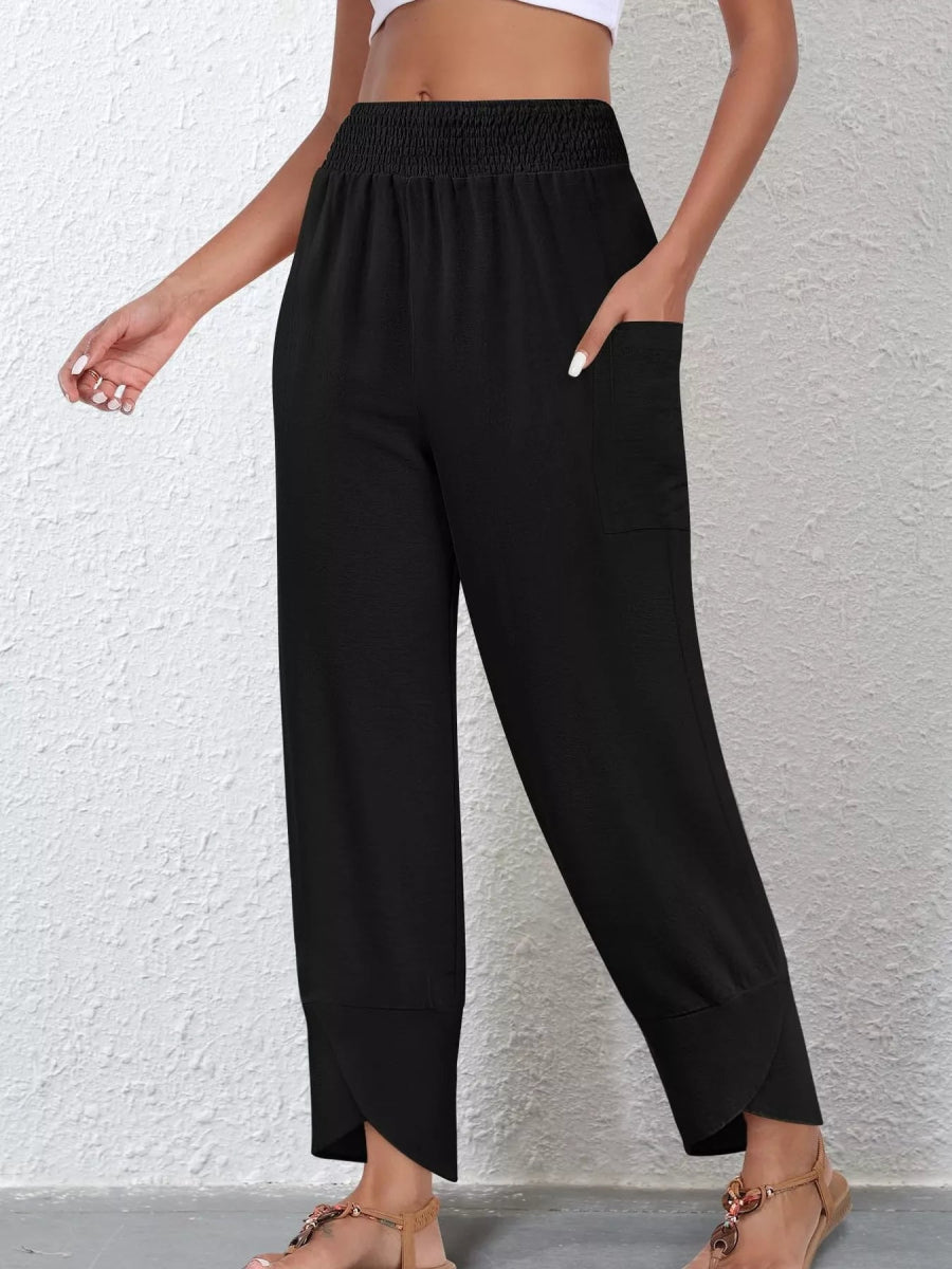 Elastic Waist Pants - CELIVINE