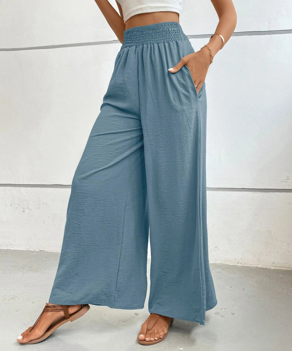 High - Waisted Wide Leg Pants - CELIVINE