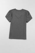 V - Neck Petal Sleeve T-Shirt - CELIVINE
