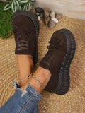 Lace Up Platform Loafers - CELIVINE