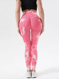 Tie - Dye High Waist Active Leggings - CELIVINE